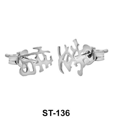 Stud Earring Asia Alphabet ST-136