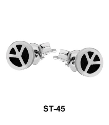 Stud Earring Emblem Shape ST-45