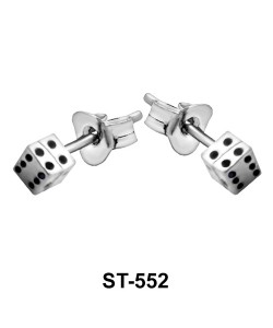  Stud Earring Dice Shape ST-552