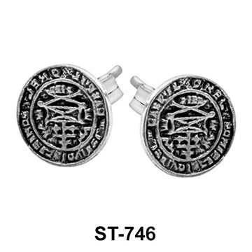 Stud Earring Coin Symbol ST-746