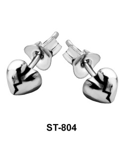 Stud Earring Broken Heart ST-804