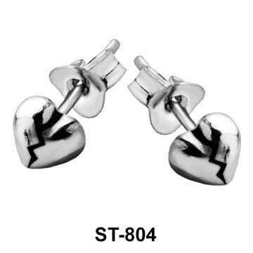 Stud Earring Broken Heart ST-804
