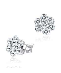 Stud Earring Shiny Flower ST-830