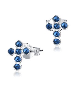 Stud Earring Stone Cross ST-836