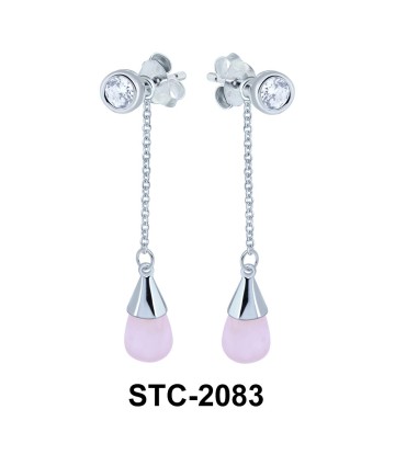 Rose Quartz Stud Earrings STC-2083