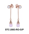 Rose Quartz Stud Earrings STC-2083