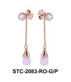 Rose Quartz Stud Earrings STC-2083