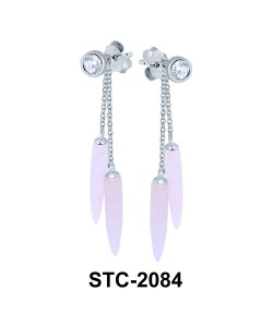 Rose Quartz Stud Earrings STC-2084