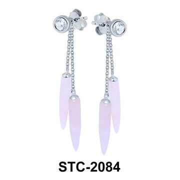 Rose Quartz Stud Earrings STC-2084