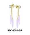 Rose Quartz Stud Earrings STC-2084