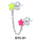 Stud Chain Double Enamel Star STC-51