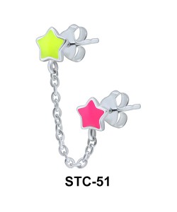 Stud Chain Double Enamel Star STC-51