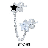 Stud Chain Crystal Star Shape STC-58