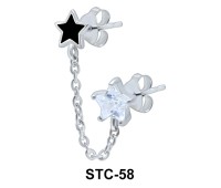 Stud Chain Crystal Star Shape STC-58