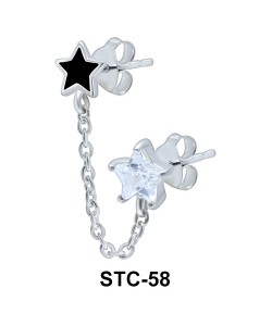 Stud Chain Crystal Star Shape STC-58