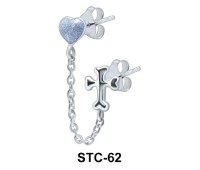 Stud Chain Heart and Cross STC-62