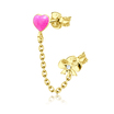 Heart and Bow Stud Earring Chain STC-63