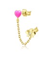 Heart and Bow Stud Earring Chain STC-63