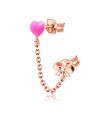 Heart and Bow Stud Earring Chain STC-63