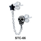 Stud Chain Star and Skull STC-66