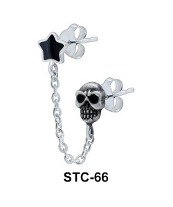 Stud Chain Star and Skull STC-66