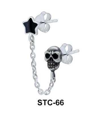 Stud Chain Star and Skull STC-66