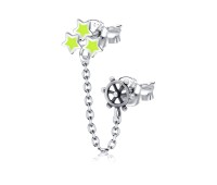 Star and Ship Steering Stud Earrings Chain STC-67