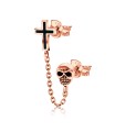 Cross and Skull Stud Earrings Chain STC-68