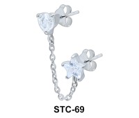 Stud Chain Star and Heart STC-69