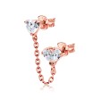 Pretty Heart Stud Earring Chain STC-71