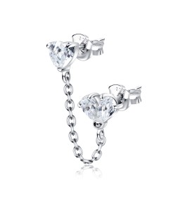 Pretty Heart Stud Earring Chain STC-71