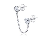 Cutie Round and Heart Stud Earring Chain STC-73