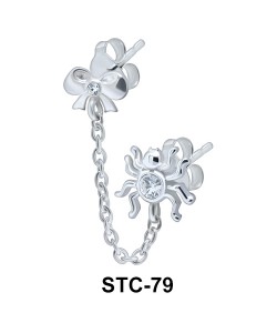 Stud Chain Bow and Spider STC-79