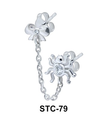 Stud Chain Bow and Spider STC-79