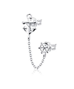 Pretty Anchor Stud Earrings Chain STC-83