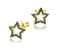 Gold Plated Kid Stud Earring Pretty Star STE-201-GP