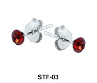 Red Gemstone Stud Earrings STF-03