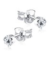 Prong Set Gemstone Stud Earrings STF-09