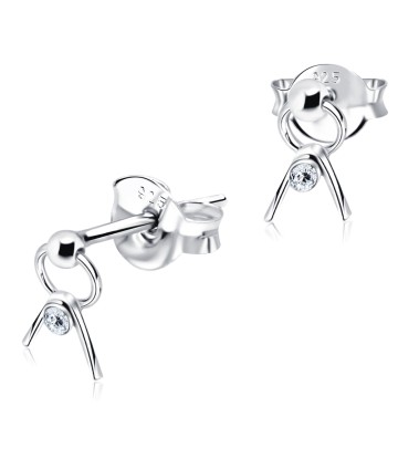 Interesting Design with Stone Stud Earrings STF-100