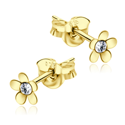 Gold Plated Silver Studs Earrings STF-11-GP