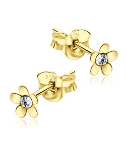 Gold Plated Silver Studs Earrings STF-11-GP