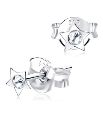 Stone Set Star Stud Earrings STF-14