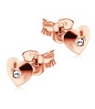 Stone Studded Heart Shaped Stud Earrings STF-15