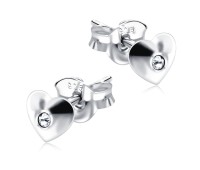 Stone Studded Heart Shaped Stud Earrings STF-15