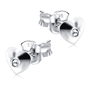 Stone Studded Heart Shaped Stud Earrings STF-15