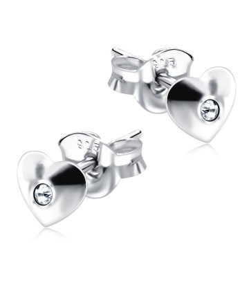 Stone Studded Heart Shaped Stud Earrings STF-15