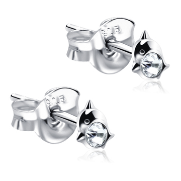 Stone Studded Dolphins Stud Earrings STF-210