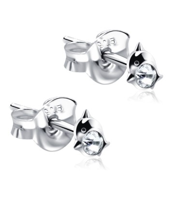 Stone Studded Dolphins Stud Earrings STF-210