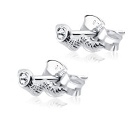 Stone Set Snake Shaped Stud Earrings STF-218