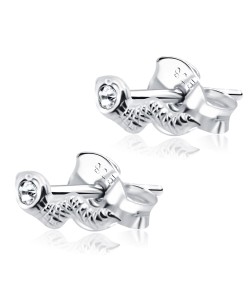 Stone Set Snake Shaped Stud Earrings STF-218